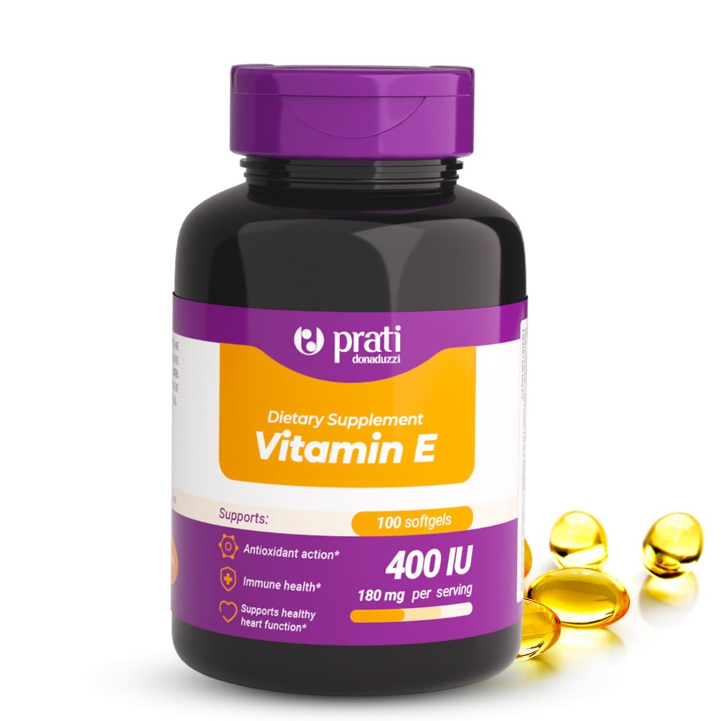 E 400 Vitamin IU – 100 Softgels – Savunma Sistemini güçlendirin, Özgür Radikallerle Mücadele Ediyor ve Yetişkinler için Sağlıklı Ağlama – Yetişkinler için