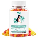 VITA GLOBE Prenatal Fish Oil Gummy Vitamins - Sağlıklı Büyüme ve Beyin Gelişimi için Çokvitamin A, D E, B6, Folate ve Biotin, 60 Kont
