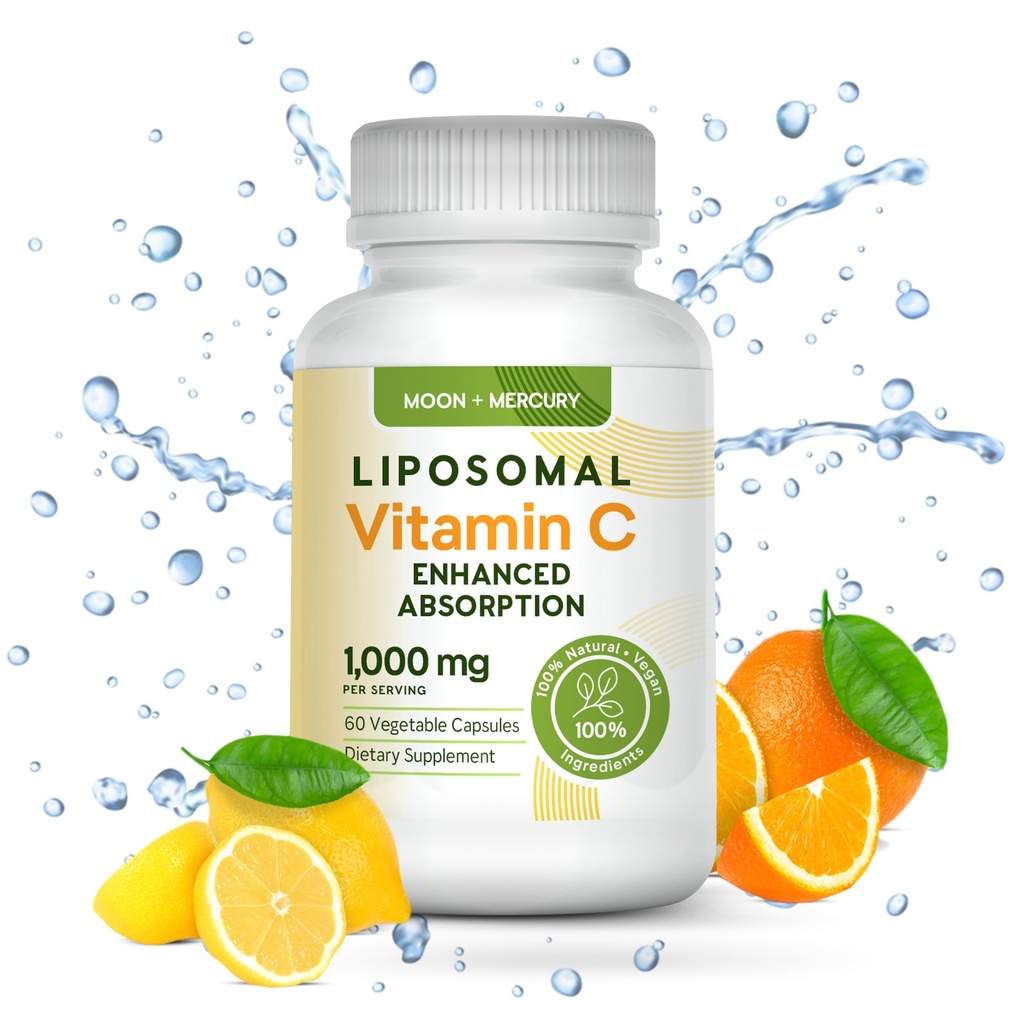 Liposomal - Vitamin c 1000 mg - 60 Vitamin C Capsules - Yüksek Aborpsiyon,bioavailability liposomal Vitamin c Tarafından Moon and Mercury