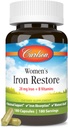 Carlson - Kadınların Demir Geri Dönüşümü, 28 mg Demir + B Vitaminleri, Erkeklerstrual Support, Iron Abxia & Women's Health, 180 Capsules