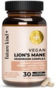 Future Kind Vegan Lion's Mane Mushroom Kompleksi - Chaga, Maitake, Shiitake, & Reishi, Supports Memory and Focus (30ct)
