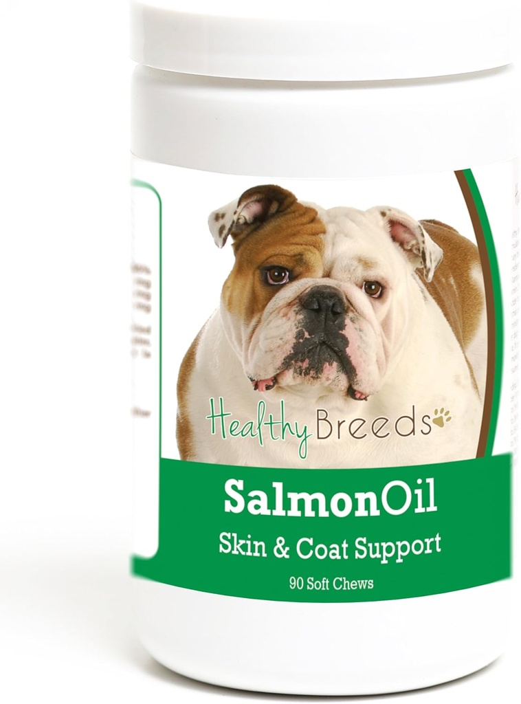 Sağlıklı Breeds Bulldog Salmon Oil Yumuşak Chews 90 Count