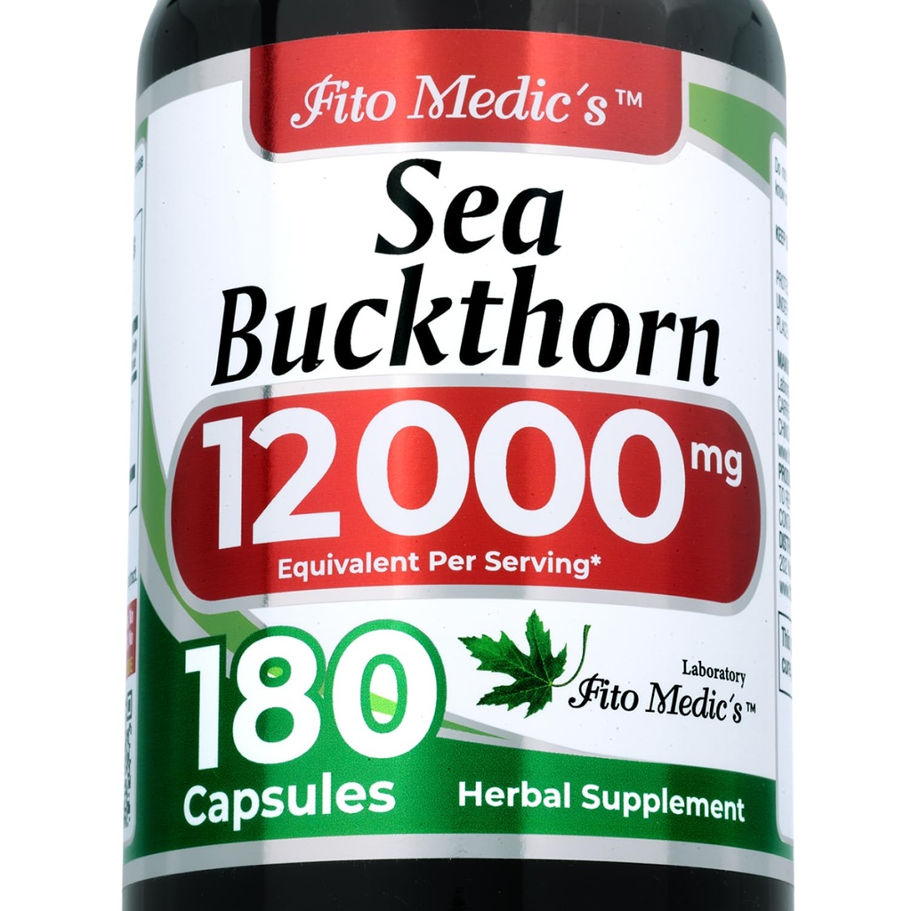 Lab | deniz Buckthorn |180 Capsules | 12000 mg | Omega 7 deniz Buckthorn | Seabuckthorn Supplement | Omega 7 Supplement | Ultra high Abxia.