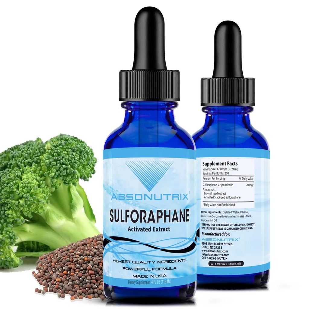 Absonutrix Aktif ve Stabilize Sulforaphane, 20 mg, 200 Hizmet, Bilişsel Fonksiyonlar Yardım, Yavaş Down Aging, Üçüncü Parti Test Edildi, Easy Abors, GMP-Cerrec, Non-GMO, Made in USA, Non-GMO,
