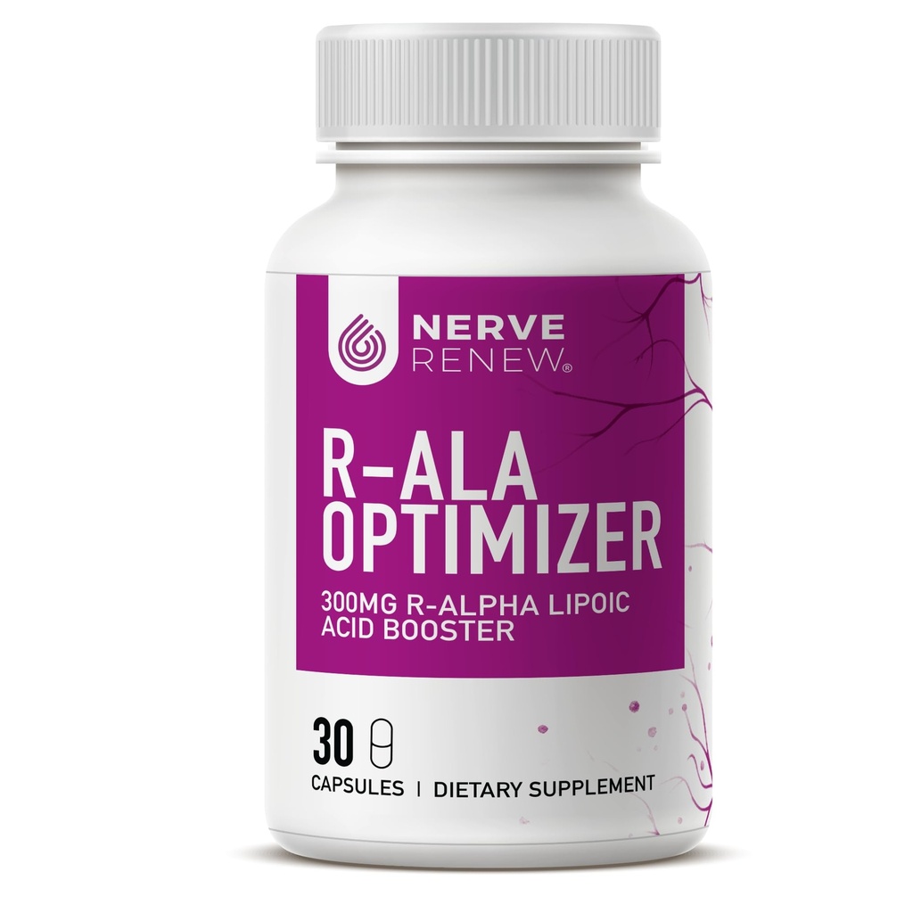 NERVE RENEW Optimizer - Diyetsel Supplement - 30 Capsules - 300 mg Doğal Nerve Discomfort Desteği için Kapsül başına kapsülü Stabilize R-Alpha Lipoic Asit - Hızlı Aborve All Natural Natural