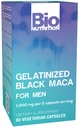 Bio Nutrition Gelatinized Black Maca 60 Vegetarian Capsules | Servis başına 1.500 mg | Enerji Boost |dis | Magnezyum | Phosphorus
