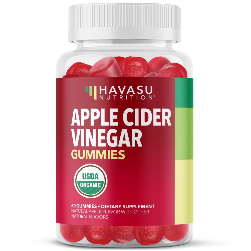 Apple Cider Vinegar Gummies - Organik ACV Vitaminleri Digestive Health, Metabolism & Gut Desteği - 60 Kont - Vegan, Non-GMO, Gluten-Free - Delicious Flavor & No Harsh Taste - 1 Moon Supply