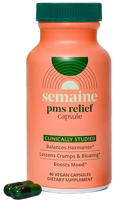 PMS & Period Relief - Menstrual Cramp Relief: No More Term Cramps, Mood Swings veya Bloating. PMS Supplement for Happy Hormons and Period Relief. (40 Kont)