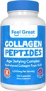 Hydrolyzed Collagen Peptides Powder Capsules (Type I &III) by Feel Great Vitamin Co. | Wheat Free, Keto & Paleo Friendly | Collagen Powder Supplement for Hair, Skin and Nails*