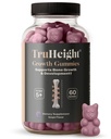TruHeight Büyüme Gummies (Grape) Çocuklar ve Gençler için Doğal Büyüme ve Geliştirme Tamamı - D vitamini, K, Kalsiyum & Ashwagandha - Bone Strength Vitamins D3 K2 - Picky Eater Vitamini - 5+