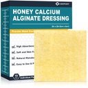 Manuka Honeyuba Alginate Yara Giymek, 2"x 2" Yüksek Absorbency Honey Yarası, Tıbbi Sınıf Manuka Honey Yara Bakım Yaraları Yaralar Için Patches (Paket 10)