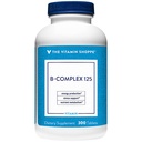 The Shoppe B-Complex 125 - Enerji Üretimi, Nervous System Function & Nutrient Metabolism - Mükemmel B1, B2, B6, B12, Niacin, Folic Acid & Biotin (300 Tablet)