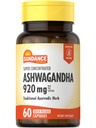 Sundance Ashwagandha 920mg | 60 Capsules | Super Tempd | Geleneksel Ayurvedic Herb | Non-GMO, Gluten Free Supplement Supplement Supplement