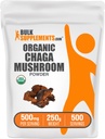 BulkSupplements.com Organik Chaga Mushrooms Toz - Chaga Mushroom Supplement, Superfood Supplement - Vegan & Gluten Free, 500 mg per Service, 250g (8.8 oz) (Pack of 1)