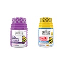 Zarbee's Kids Daily Immune Support & Kids Multivitamin + Probiyotik Multipack, Immune Support Gummies with Elderberry, Vitamin C & çinko, 42 ct, & Children's Vitamins + Probiyotik Gummies, 70 ct, 2
