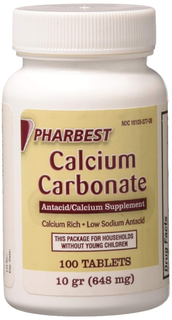 Pharbest Kalsiyum Karbonat Antacid ve Kalsiyum Supplement 10S - HARBEST tarafından 100 Tablet