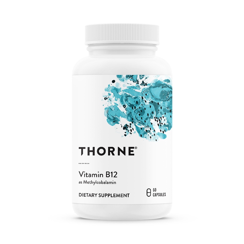 THORNE - Vitamin B12 - Metilcobalamin olarak - Kalp ve Sinir Sağlığı, Kan Hücre Fonksiyonu, Sağlıklı Uyku ve Metilasyon* - Gluten, Süt & Soy-Free - 60 Hizmet