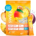 Swigg Electrolytes Toz Paketleri - No Sugar Multivitamin Hydration Toz, Sugar Free Electrolyte Drink Mix with Vitamin B12, B5, B6, C, D ve Folate, Multi Vitamin Water, Tropikal Fusion - 30 Sticks