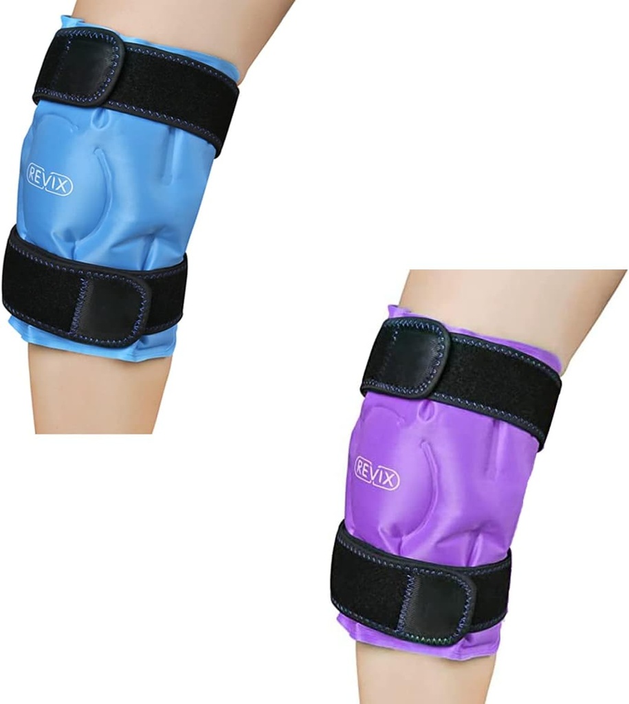 REVIX Ice Pack for Knee Pain Relief, Reusable Gel Ice wrap for Leg Injuries, Swelling, Knee Replacement Surgery