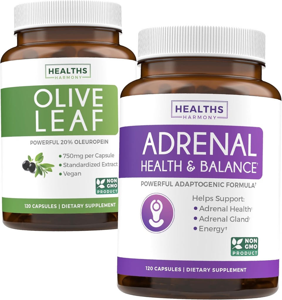 Olive Leaf Extract & Adrenal Support (4-Month Supply) Zen & Vigor Log of Olive Leaf Extract (120 Capsules) Super Strength & Adrenal Support (120 Capules) Güçlü Adrenal Destek - Dengeyi koruyun - Dengeyi koruyun