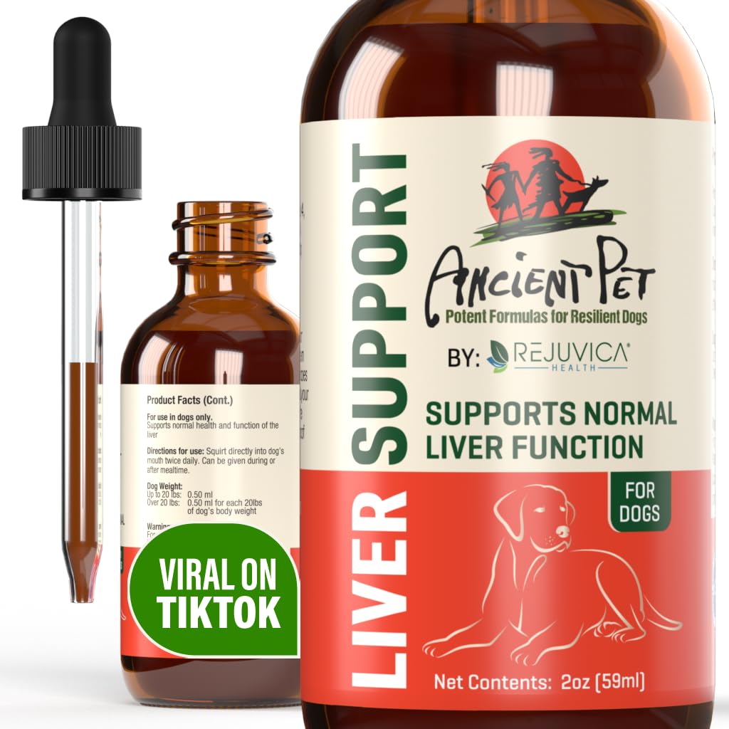 Eski Pet Liver Köpekler ve Kediler için Destek - Basit Sıvı teslimat, Gıda veya Su ile kolayca karıştırın - Süt Butle, Dandelion & Artichoke - Gelişmiş Aborpsiyon - 2 fl ozz