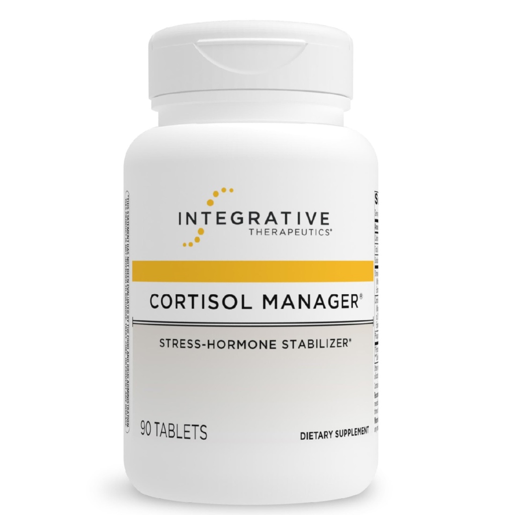 Integrative Therapeutics Cortisol Manager - Balance Cortisol & Support Relaxation for Restful Sleep* - Includes Ashwagandha & L-Theanine for Confidence with Less Stress* - 90 Tablets (45 Servings)