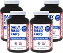 Yerba Prima Daily Fiber Caps - 180 Capsules, (4000 of 4) - ► ve Çözülen Diyet Fiber Supplement - Kolon Temiz - Gut Health - Vegan, Non-GMO, Gluten-Free