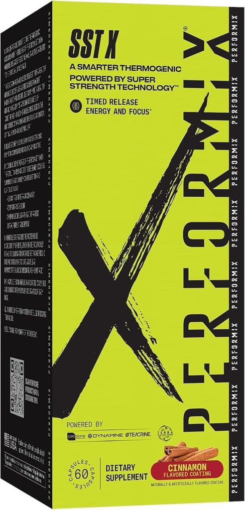 PERFORMIX SST X Timed Release Energy and Focus Powered by Super Strength Technology - Cinnamon - 60 Capsules (30 Servings)