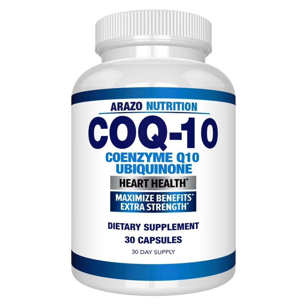 Arazo Beslenme CoQ10 Ubiquinone Coenzyme Q10-200 mg En Güçlü Beslenme Tamamı - Soyunma ile Yüksek Ab Capsules