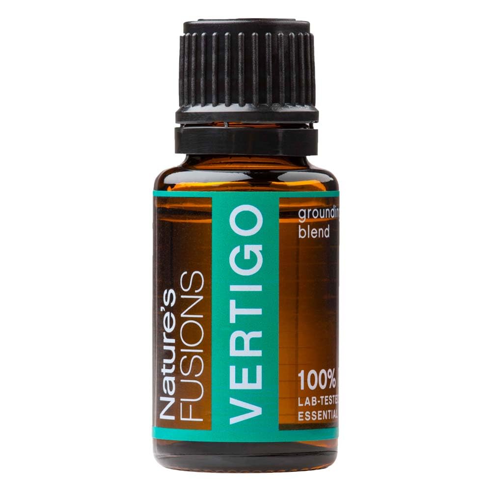 Doğanın Fusions Vertigo Relief, Ginger Oil Nausea Relief Essential Oil Mixs (15 ml) - Hızlı Hareket Hastalığı Yardımı, Sabah Hastalığı Yardımı, Dizziness Relief & Vertigo Medical w/ Peppermint