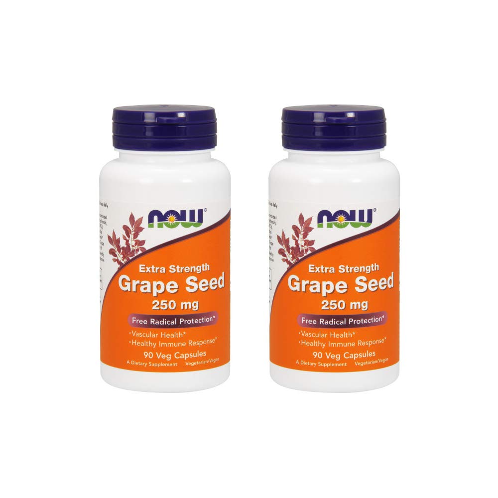 Şimdi Gıdalar Grape Tohumu 250 mg, 90 Vcaps - (Pack of 2)