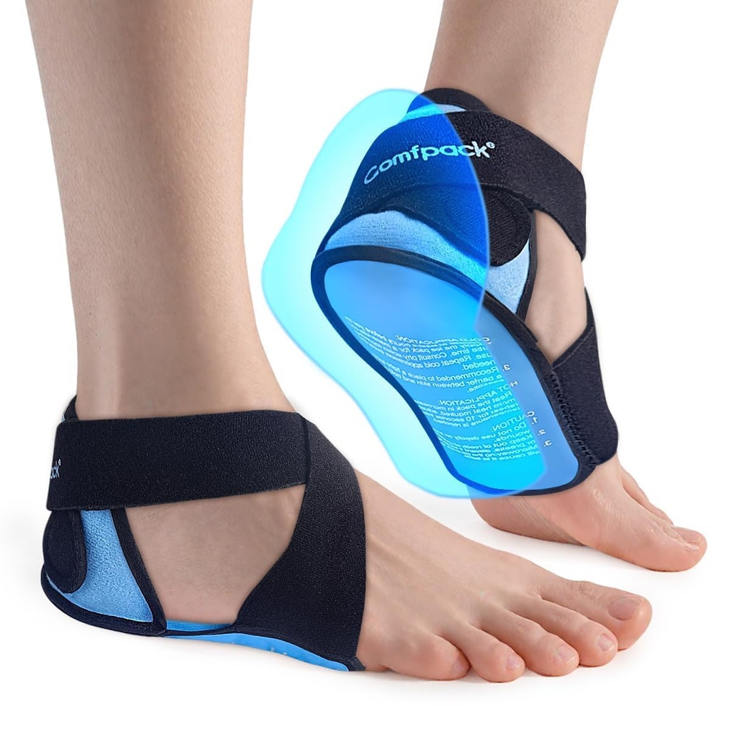Plantar Fasciitis Ice Packs with Heel & Sole Gel Coverage, 2ffordable Gel Heel Cups Protectors for Pain Relief, Ayarlanabilir Ayak Buz Paketi Ahilles Tendonitis için yuvarlanıyor