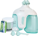 Elektrikli Nasal Irrigation System with 50 Salt Packets, 2 Modes Nose Cleanus Relief Runny Nose, Nasal Congestion, Itching Nose(Green)