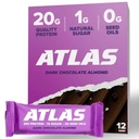 Atlas Bar – 20g Protein, 1g Sugar, 0g Seed Oils, 0g Yapay Tatlıcılar (Dark Chocolate Almond, 12 Kont)