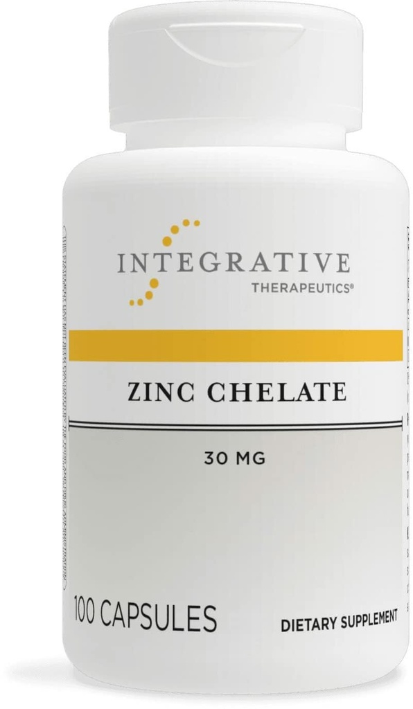Bütünleştirici Tedaviler çinko Chelate - Antioksi Destek ve Sağlıklı Immune Function* - Erkekler ve Kadınlar için Mineral Supplement - Süt-Free & Gluten-Free - 100 Capsules (100 Hizmet)