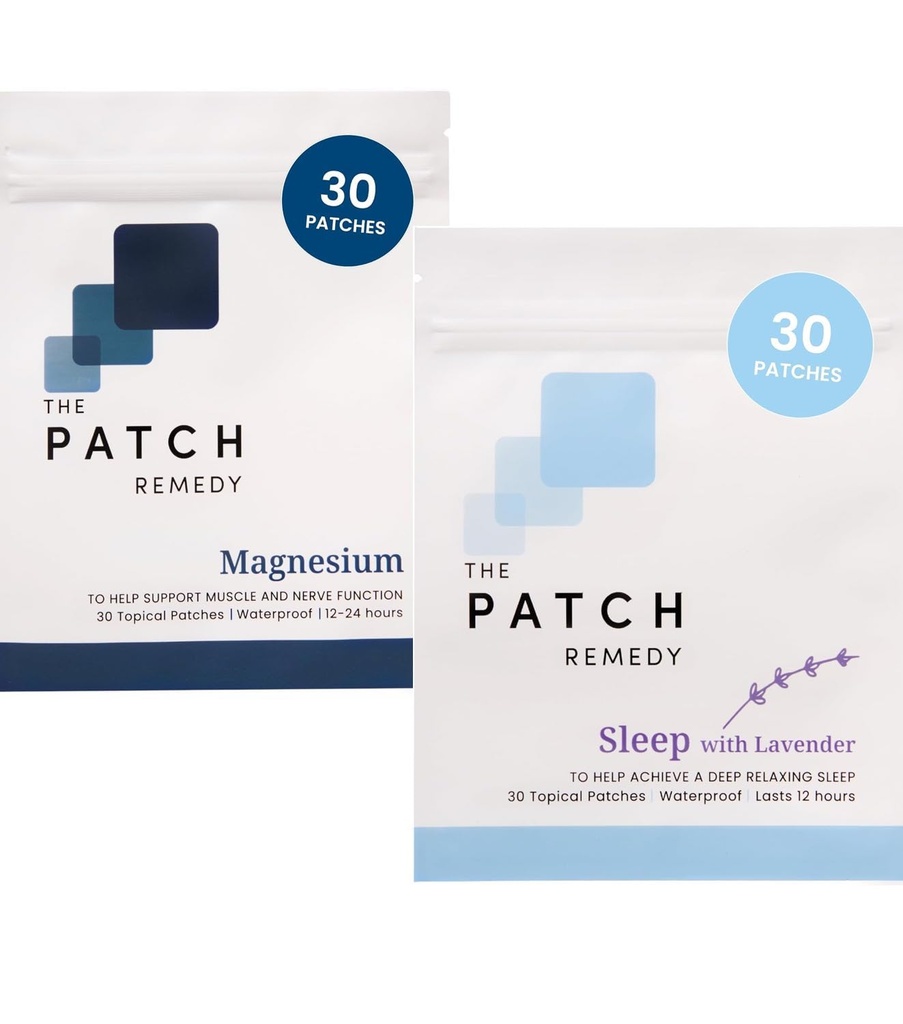 Patch Remedy Sleep & Recovery Sche - (60 Patches) Essential Evening Relaxation & Muscle Recovery Kit with Sleep Lavender Patch & Magnezyum Glycinate Patch