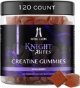 Sugar Free Kretine Monohidrat Gummies 5g for Men & Women, Chewables Kre Growth & Recovery, Vegan, Mixberry Flavor, 120 Count Count Count Count