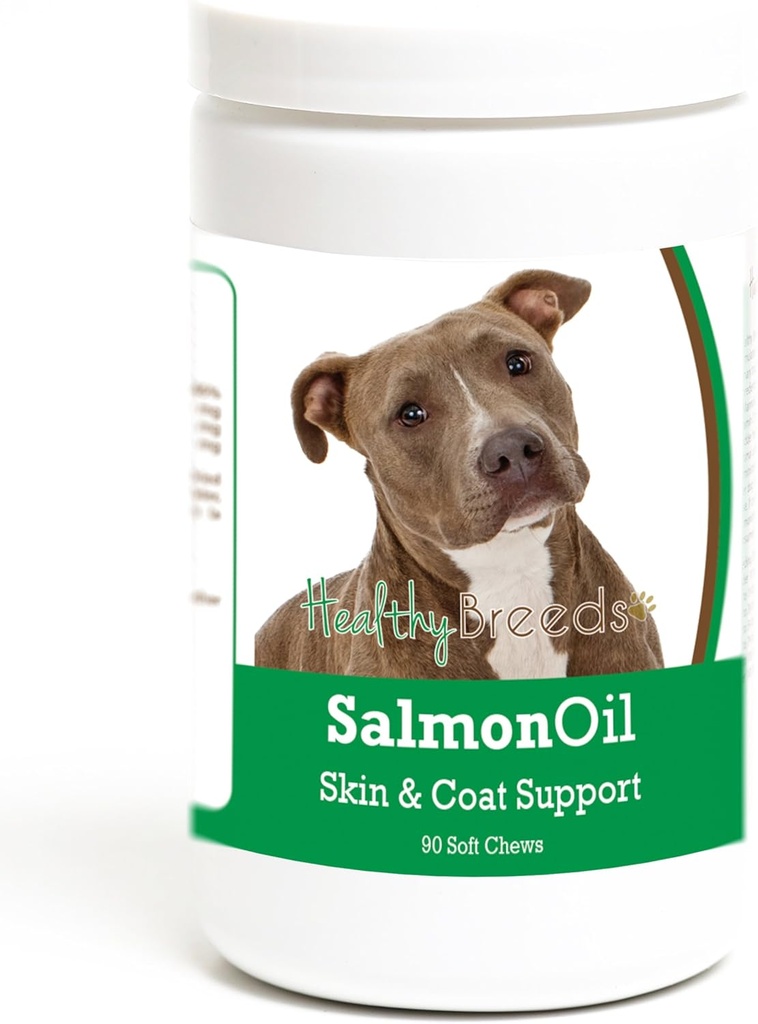 Sağlıklı Breeds Pit Bull Salmon Oil Yumuşak Chews 90 Count