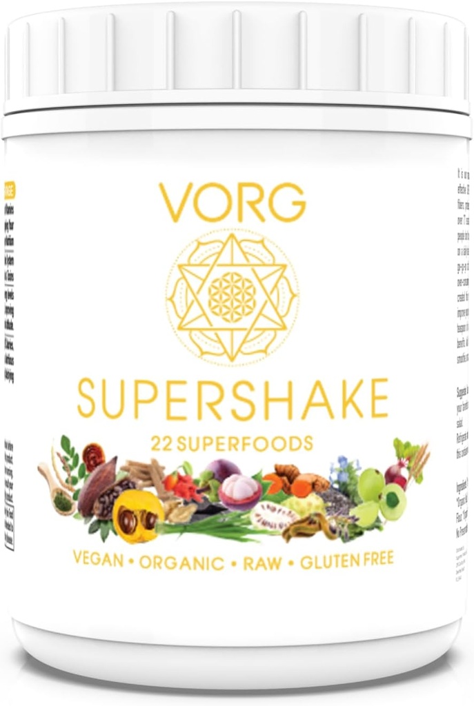 VORG SuperShake - The Ultimate Superfood Mix, Nourish with 22 Powerful Superfoods. Enhances Hair, Skin, Immune System, Digestion, and Mitochondrial Function – 158 Servings
