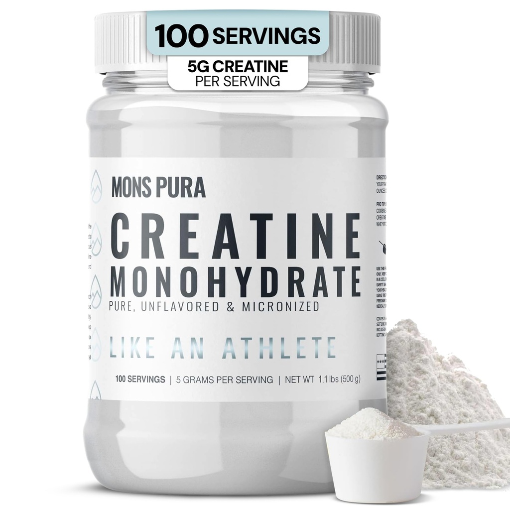 100% Kreatin Monohidrat Tozu - 500g | Mikronized, Unflavored | Kas Büyüme, Güçlü & Endurance | Sporcular, Bodybuilders ve Fitness Enthusiasts