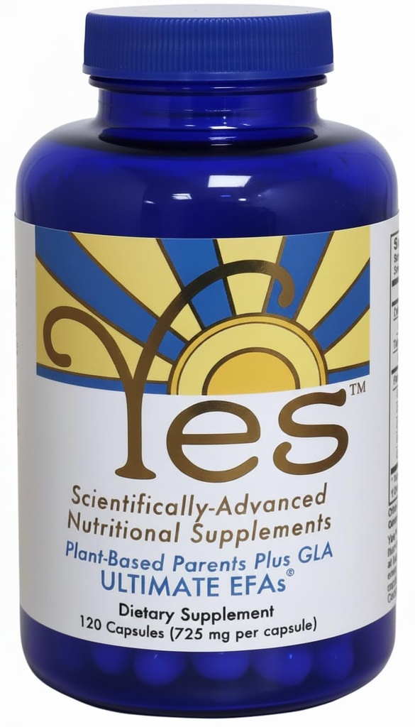 Plantive Fish Oil Alternative YES Omega 3 & 6 Fatty Acid - Burpless - DHA, EPA, SDA - Cholesterol, Heart, Skin, Energy, Eyes, Immunity Support by YES (120 Gel caps)