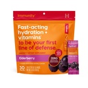 Hydrant - Immunity Electrolyte Toz, Elderberry Flavor, 30 Anında Rehidrasyon Çöp Paketleri - C vitamini, Vitamin D ve Immune Support için çinko