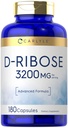 Carlyle D-Ribose Capsules | 3200 mg | 180 Pills | Gelişmiş Formula | Non-GMO, Gluten Free Supplement Supplement