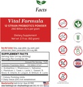 Foods For Gut Vital Formula 12 Strain Probiotics Powder 260 Billion CFU | Made in USA | Direct from Manufacturer | No Third-Party Storage | Immune Support | 60 Grams (2.11 Oz)
