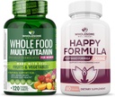 Kadınlar için Tüm Gıda Çok Vitamini - Doğal Çok Vitaminler, Mineraller, Organik Türler Mutlu Formula Doğal Formül Yardım Supplement Paketleri