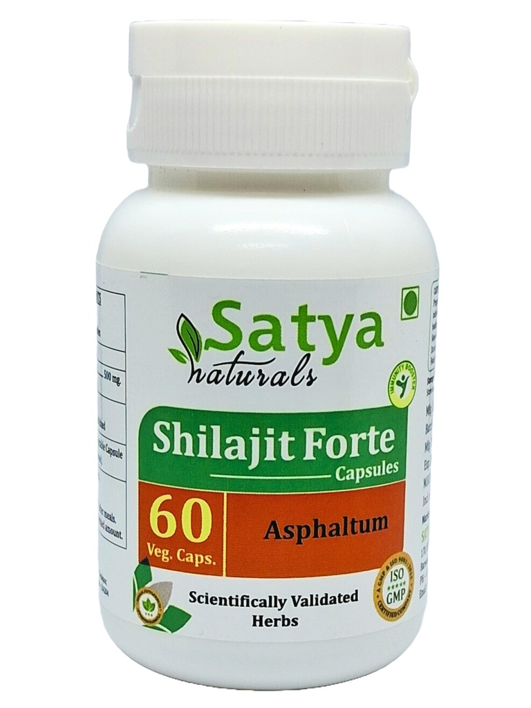 Genric O r g a n i c Shilajit kapsül 60 Şişe 500 mg ayurvedic no yapay malzemeler dahil (Tek paket)
