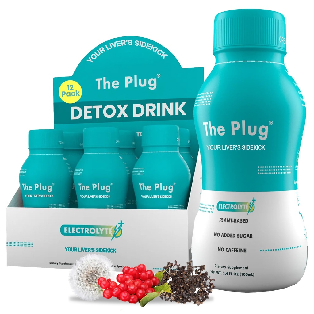 Plug Liver Cleanse Detox & Tamir İçsel Herbal Sıvı Vücut Santralleri Tamam Destek Kilo Kayıp Doğal Sağlık Hydrate Spor Enerji Immunity Shots Mineral Vitaminleri