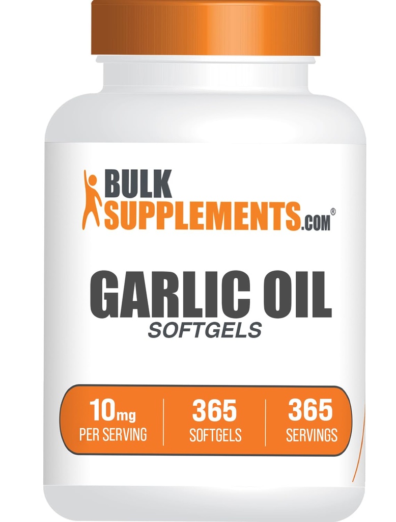 BulkSupplements.com Oil Oil Softgels - Aged Garlic Supplement, Odorless - Gluten Free, 1 Softgel per Service (10 mg), 365 Kont (Paket 1)