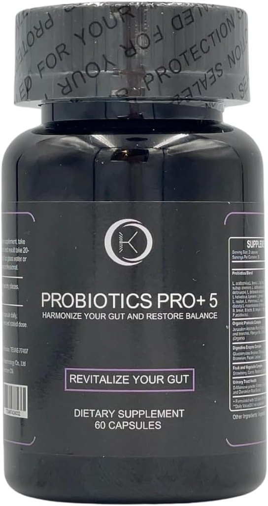PROBIOTICS PRO + 5 Pearl Probiyotik Daily Probiyotik for Women and Men - 60-Day Supply of Prebiyotiks Harmonize Your Gut and Restore Balance, Softgel