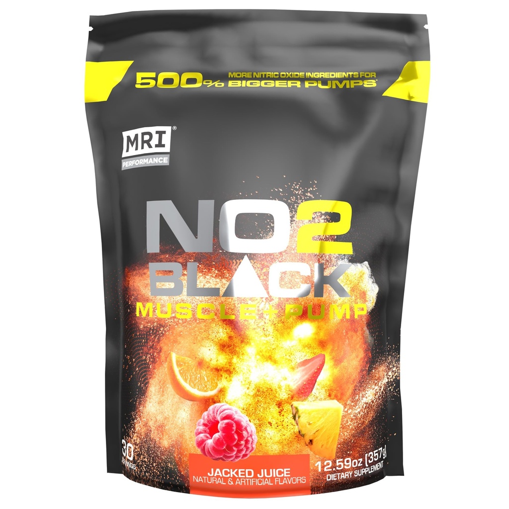 MRG NO2 Black Nitrik Oksit Pompa, Kas Büyüme, Vascularlık ve Enerji - Citrulline (30 Servis) (Jacked Juice) ile Güçlü Stim-Free Pre-Workout (Jacked Juice)